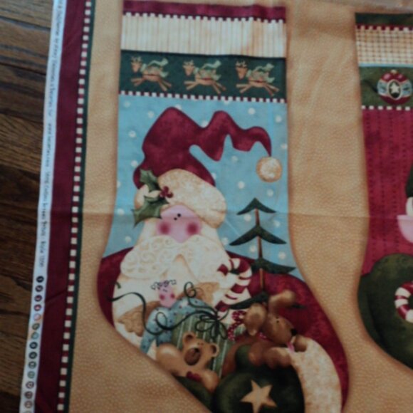 Christmas quilt panel/stockings kit - Picture 2 of 7